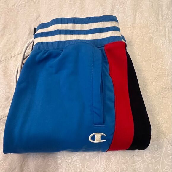 Champion Sz Medium Blue and Red Track Pants Breakdance B Boy B-Boy B-Girl Fresh - Picture 6 of 8